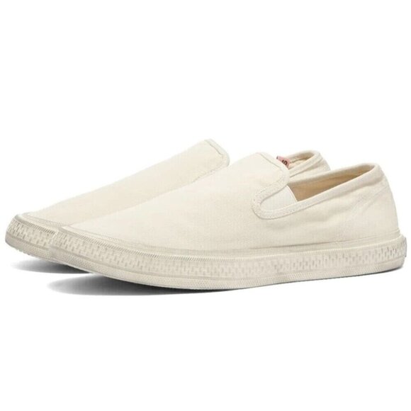 Acne Studios Distressed Ballow Tumbled Slip On Sneaker 37 7 Womens Beige $280 - Picture 1 of 10